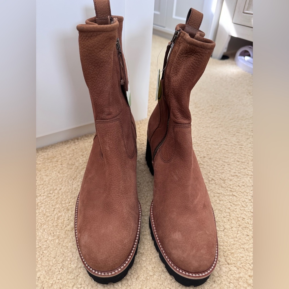 ❌SOLD❌NWT💥Paul Green NEWBURY Suede Wedge Bootie, Toffee Size UK 5.5 US 8 - Picture 5 of 11